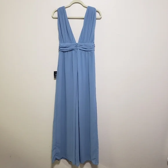 Lulu's Divine Muse Slate Blue Wide-Leg Jumpsuit - Picture 8 of 12